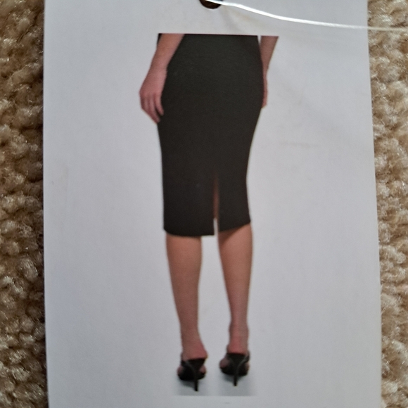 DKNY Black Skirt Straight Pencil Women's Midi Skirt Ponte Stretch Various Sizes - Picture 7 of 10